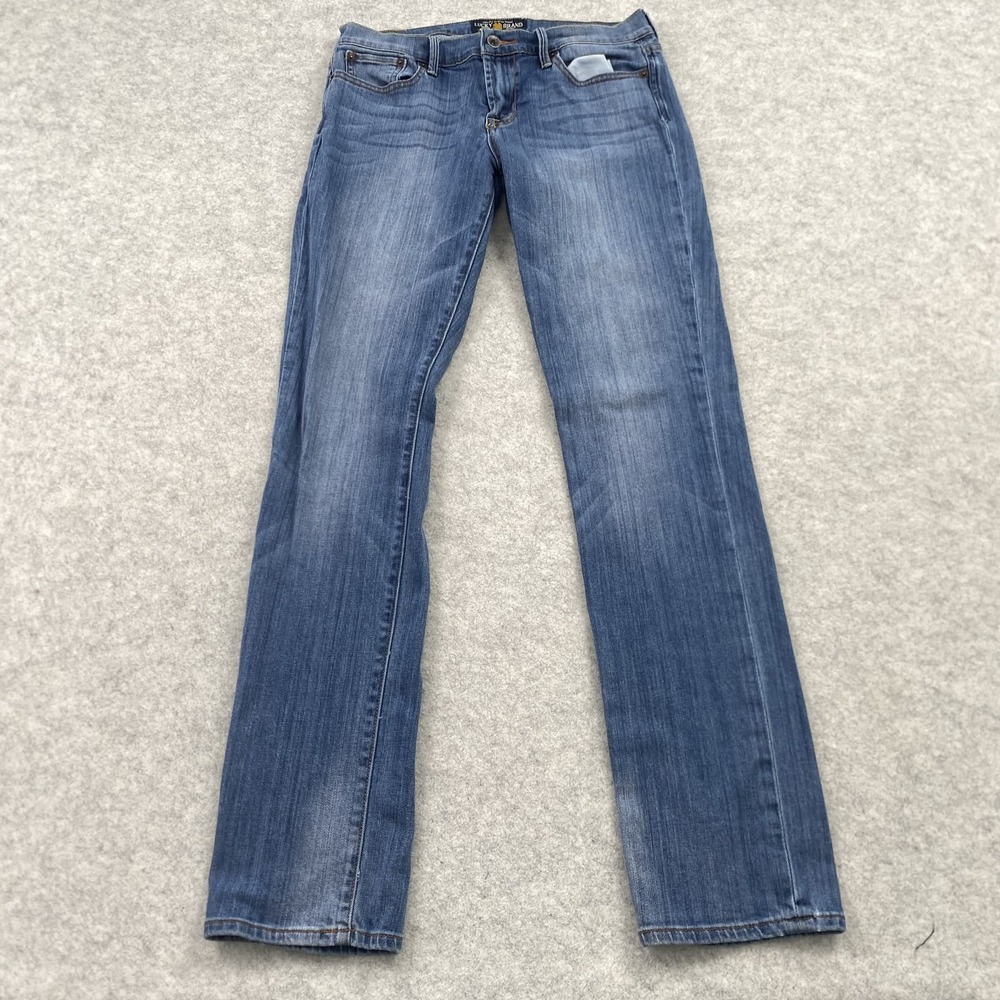 Lucky Brand Sweet N Straight Jeans Womens 8 (30x32) Blue Med Wash Stretch